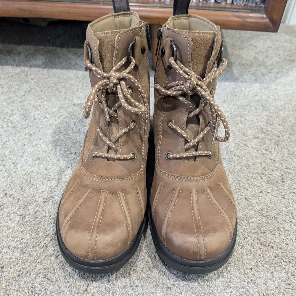UGG Brown Lace-Up Boots - Picture 3 of 7